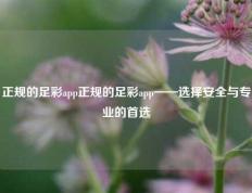 正规的足彩app正规的足彩app——选择安全与专业的首选