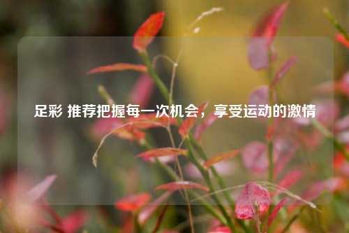 足彩 推荐把握每一次机会，享受运动的激情