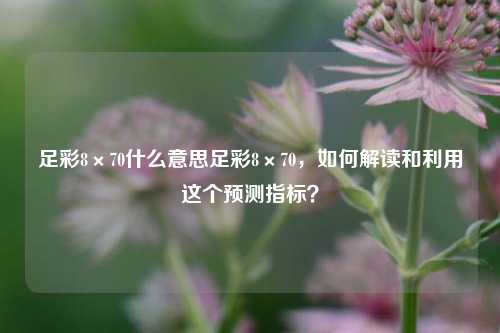足彩8×70什么意思足彩8×70，如何解读和利用这个预测指标？