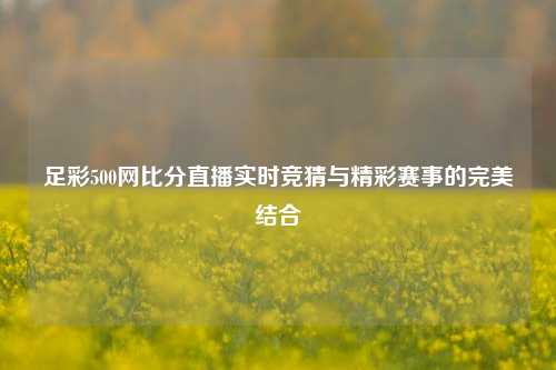 足彩500网比分直播实时竞猜与精彩赛事的完美结合